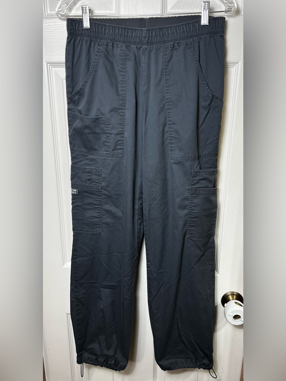 Cherokee Scrub Pants Jogger Style Work Pants Grey Pull On Lightweight Women’s S